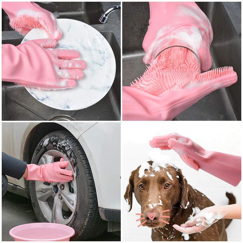 Magic Silicone Cleaning Hand Gloves for Kitchen